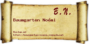 Baumgarten Noémi névjegykártya